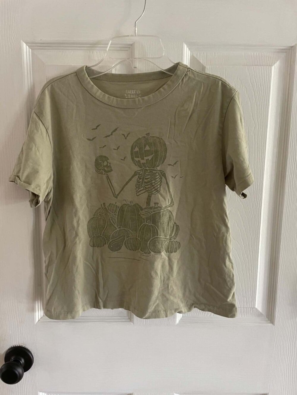 American Eagle Halloween Crop Top T Shirt Women's S Small EUC